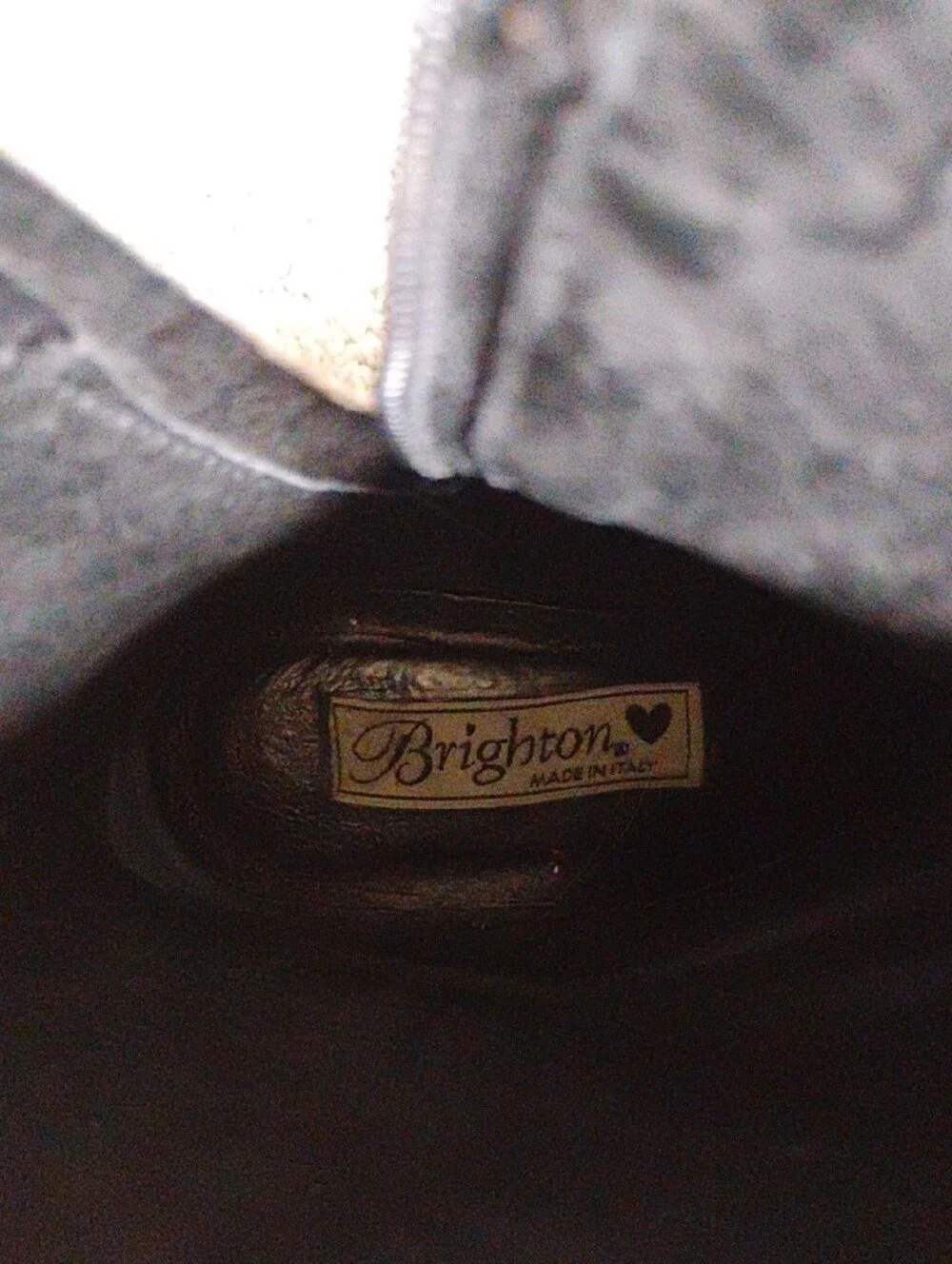 Brighton ..Gretel..Black and brown Croc-Accent Leather Ankle Boots. 7.5